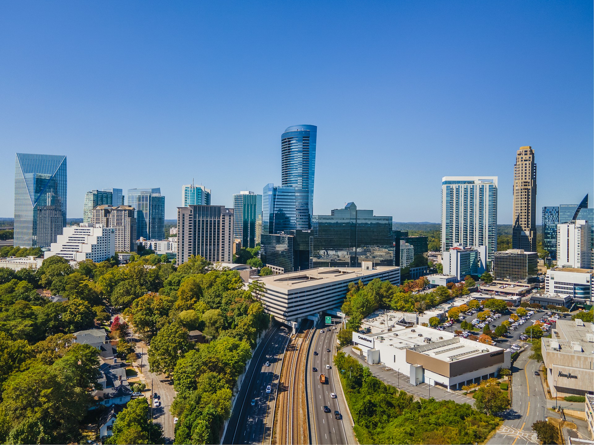 Skyline atlanta with highway
